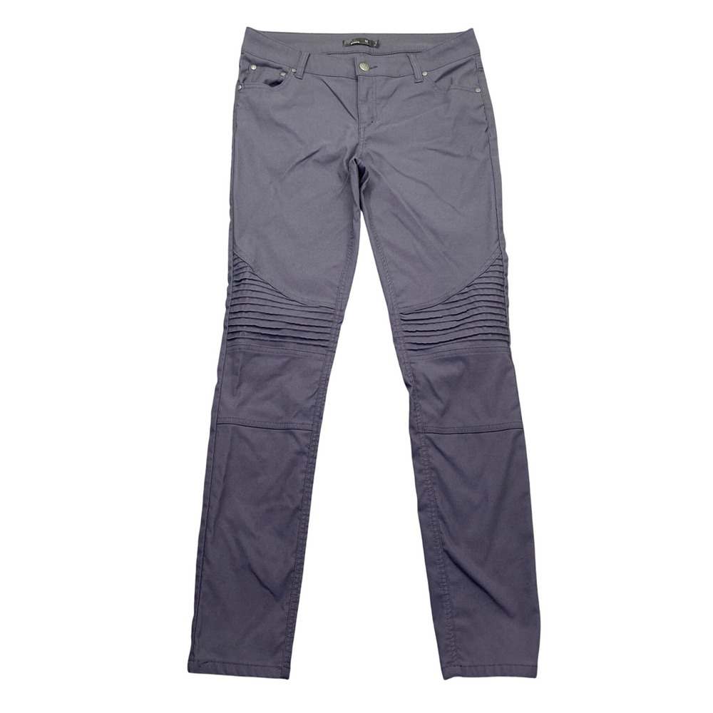 Prana Brenna Moto‎ Pants Womens 10 Gray W4118RG15 Skinny Biker Hiking Trousers